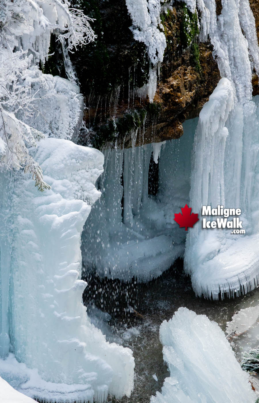 Inside Maligne Canyon Ice Walk As the Ice Melts